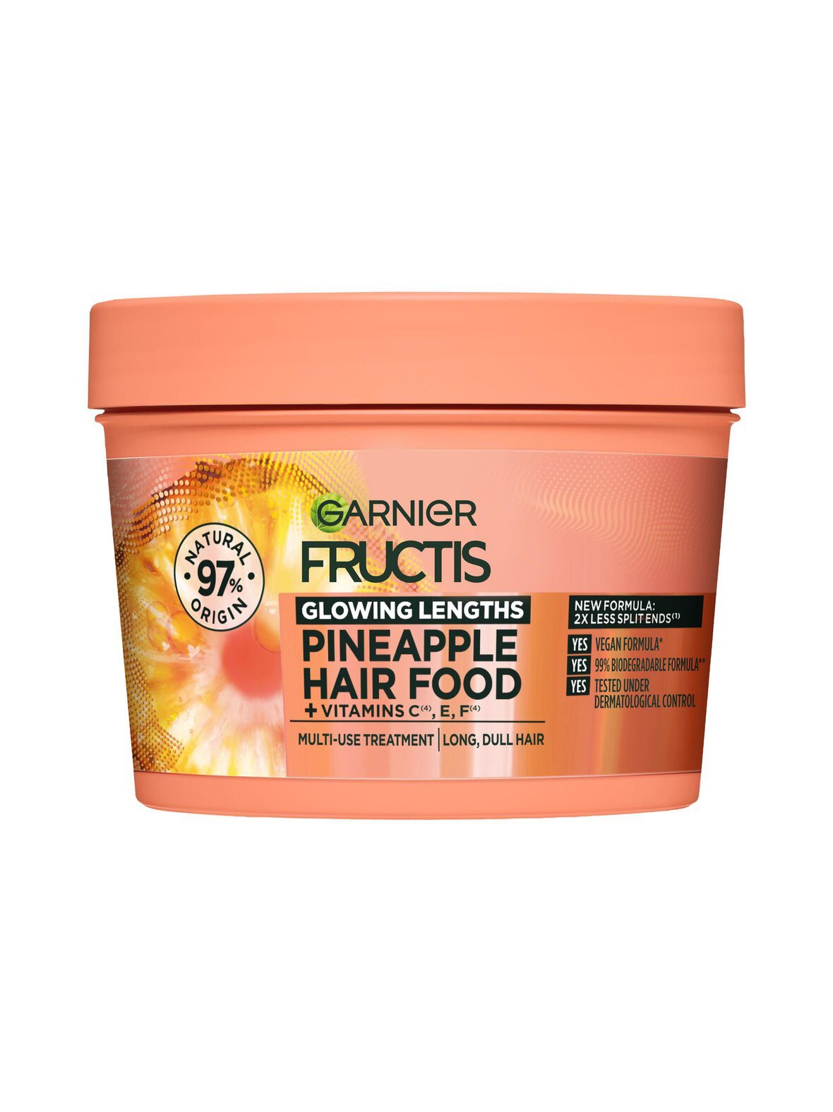 Fructis hair food pineapple hair mask -hiusnaamio pitkille hiuksille, 400ml