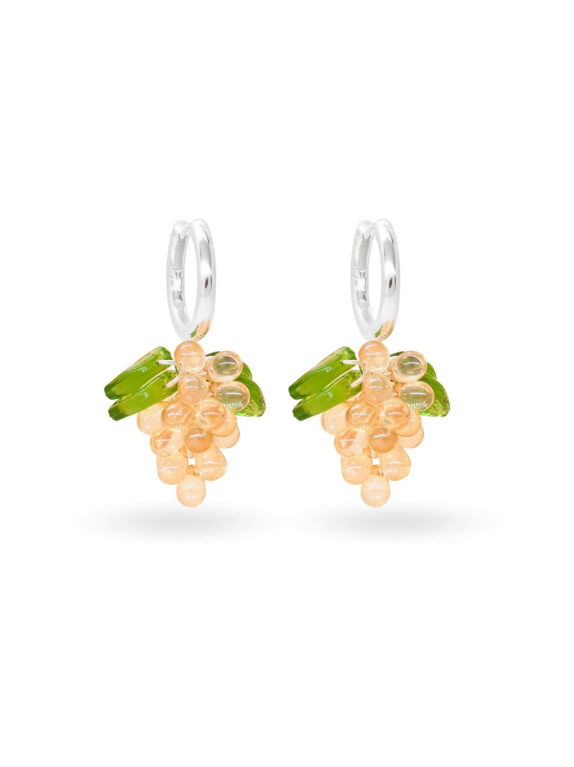 Champagne jelly in silver -korvakorut hopea