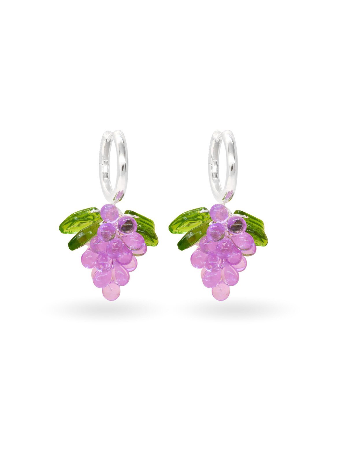 Lavender jelly in silver -korvakorut hopea