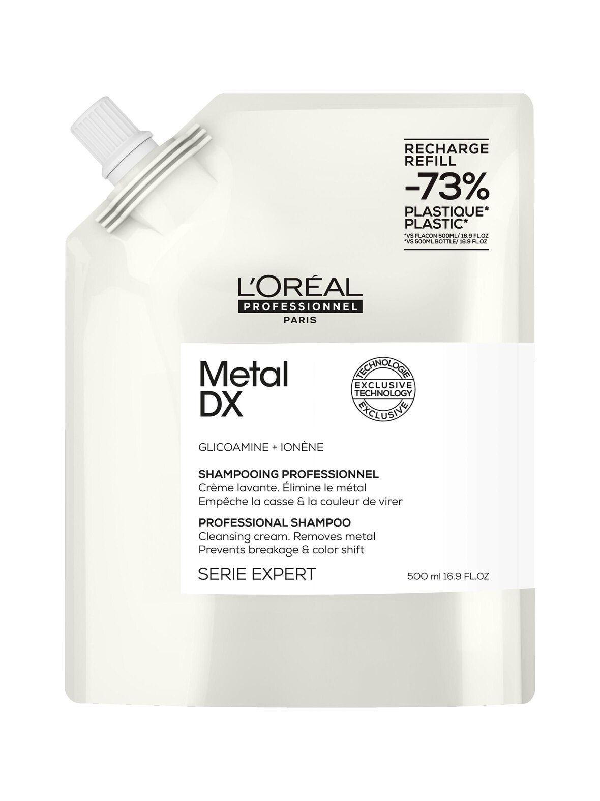 Metal dx shampoo refill -shampoo, täyttöpakkaus, 500ml