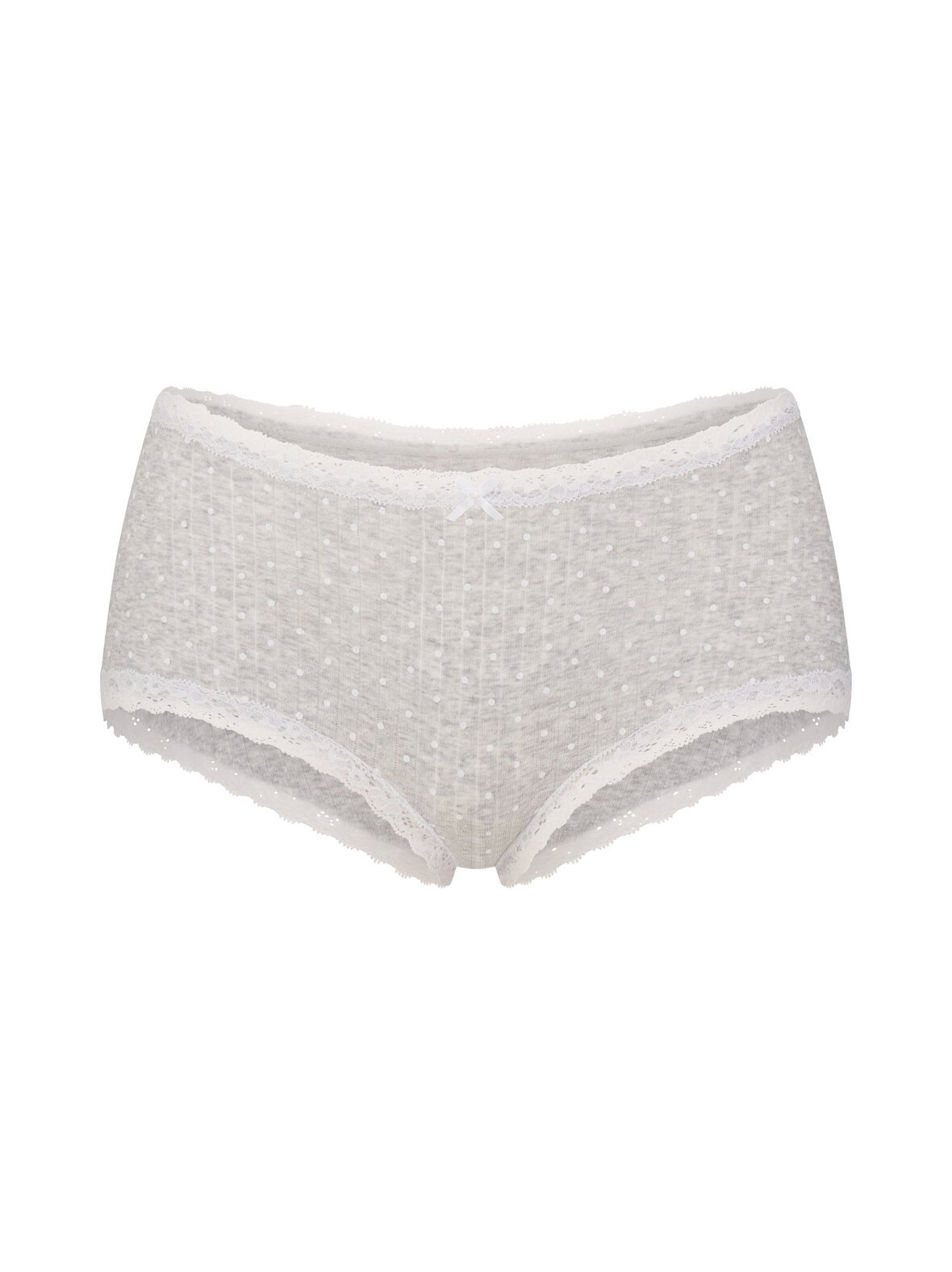 Lightweight cotton pointelle -pitsikoristeiset shortsialushousut