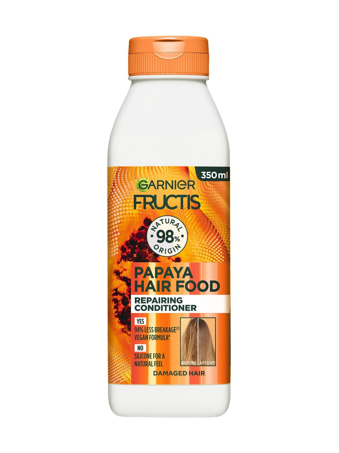 Fructis hair food papaya conditioner -hoitoaine vaurioituneille hiuksille, 350 ml