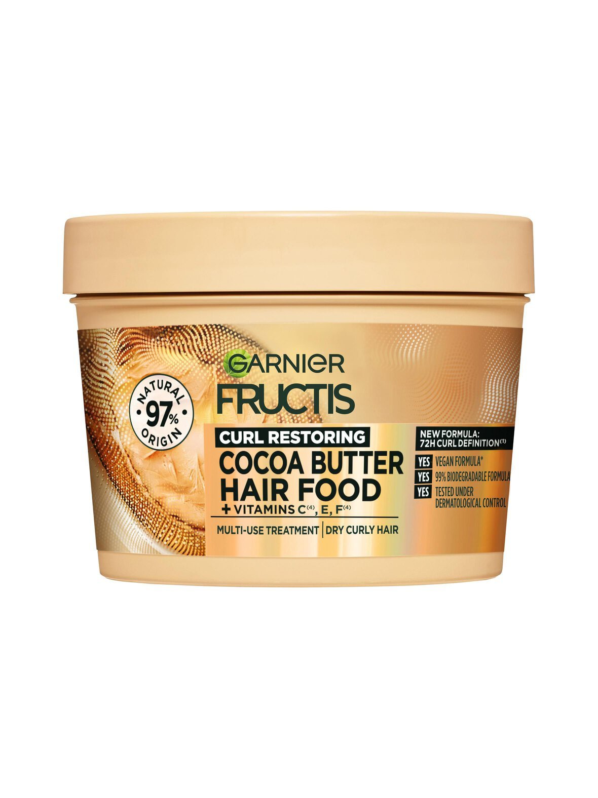 Fructis hair food cocoa butter -hiusnaamio kiharaisille hiuksille
