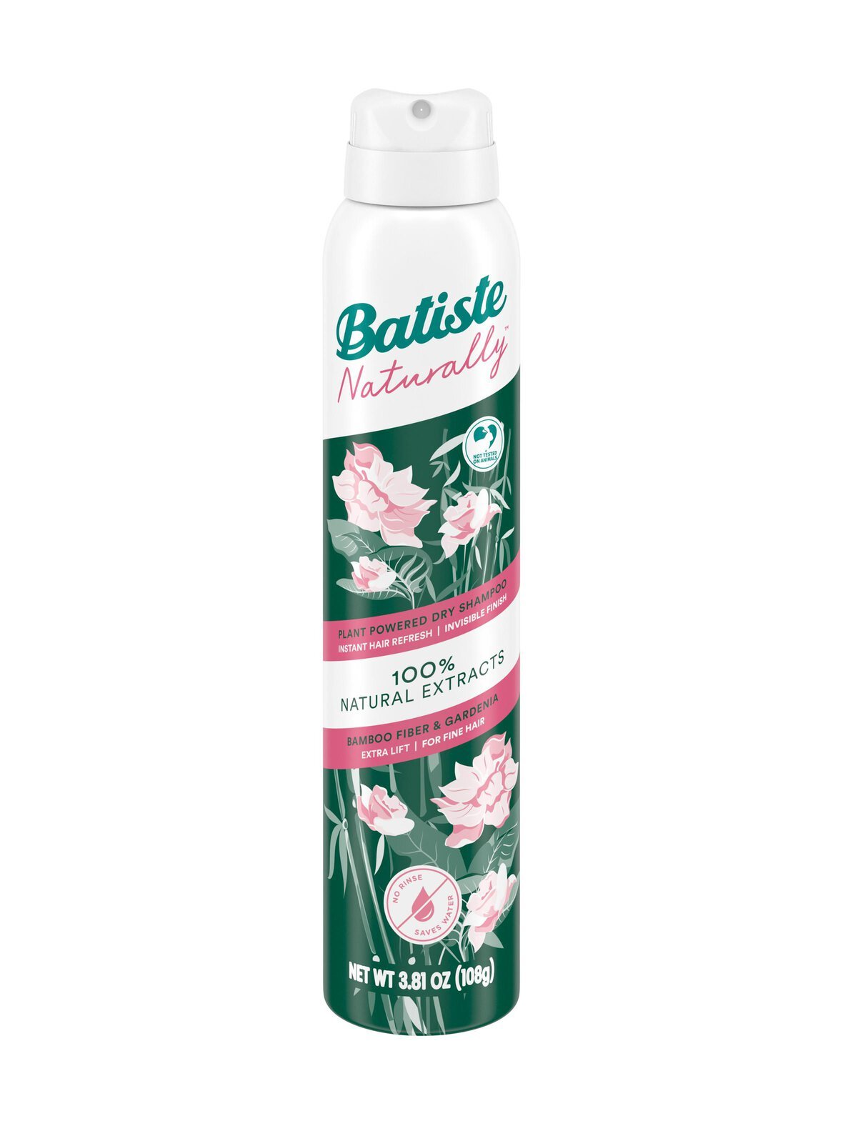 Naturally bamboo fibre & gardenia -kuivashampoo, 200ml
