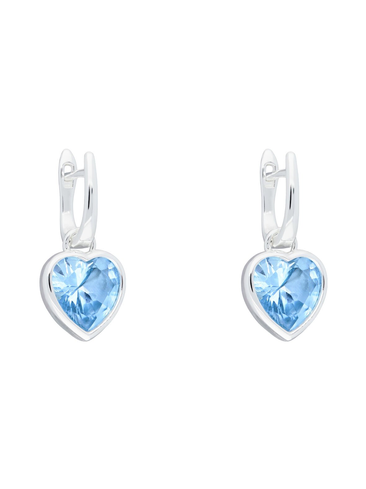 Sweethearts blue in silver -korvakorut