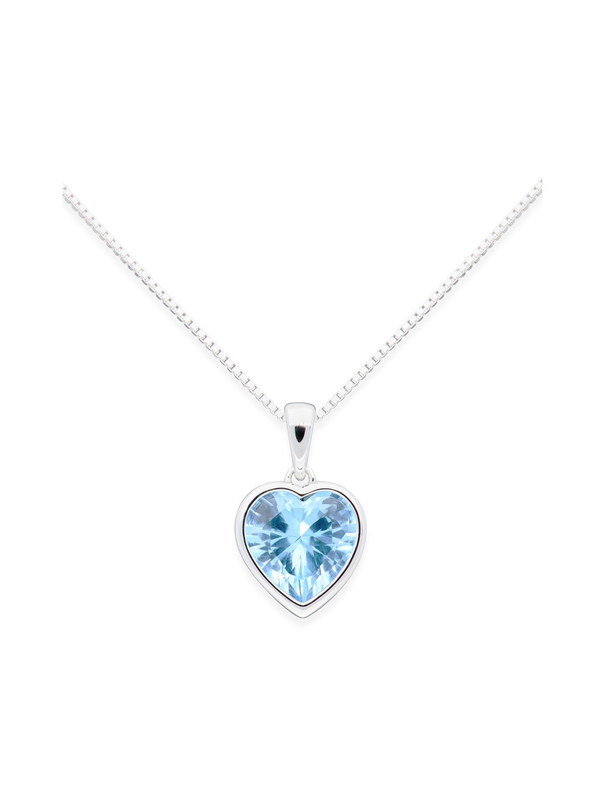 Sweethearts blue in silver -kaulakoru