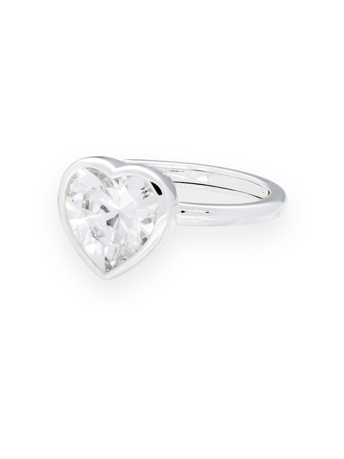 Sweethearts crystal in silver -sormus