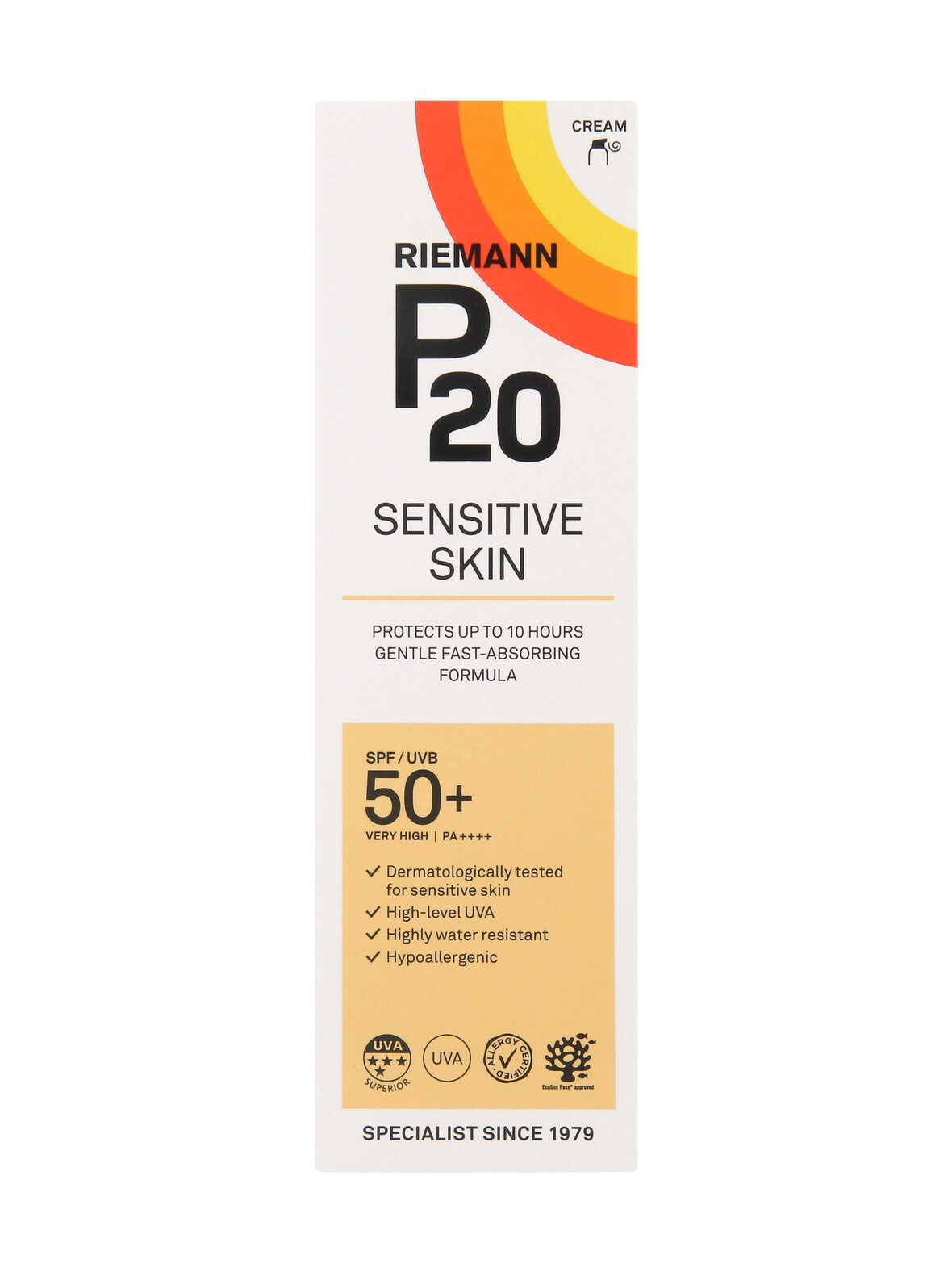 Sensitive skin spf 50+ cream -aurinkosuojavoide vartalolle 100 g