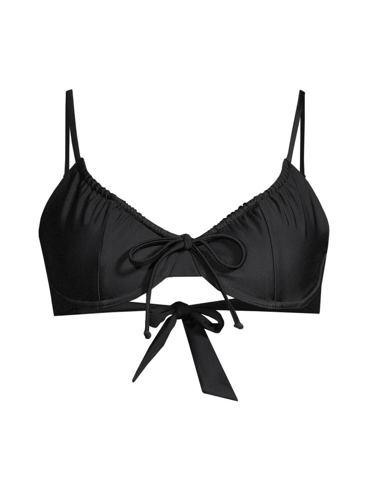 Black drawstring -bikiniyläosa