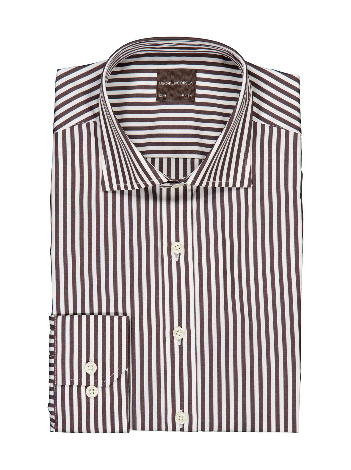 Slim fit cut away -raidallinen kauluspaita