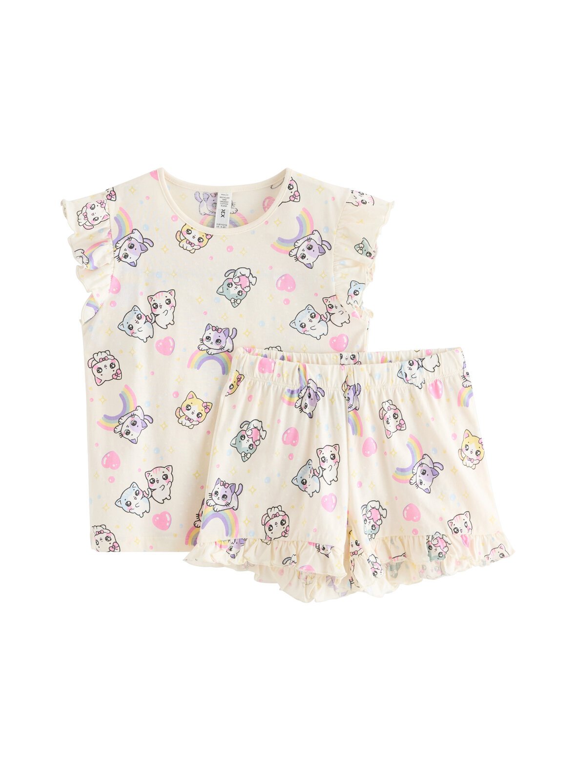 Frill print -shortsipyjama