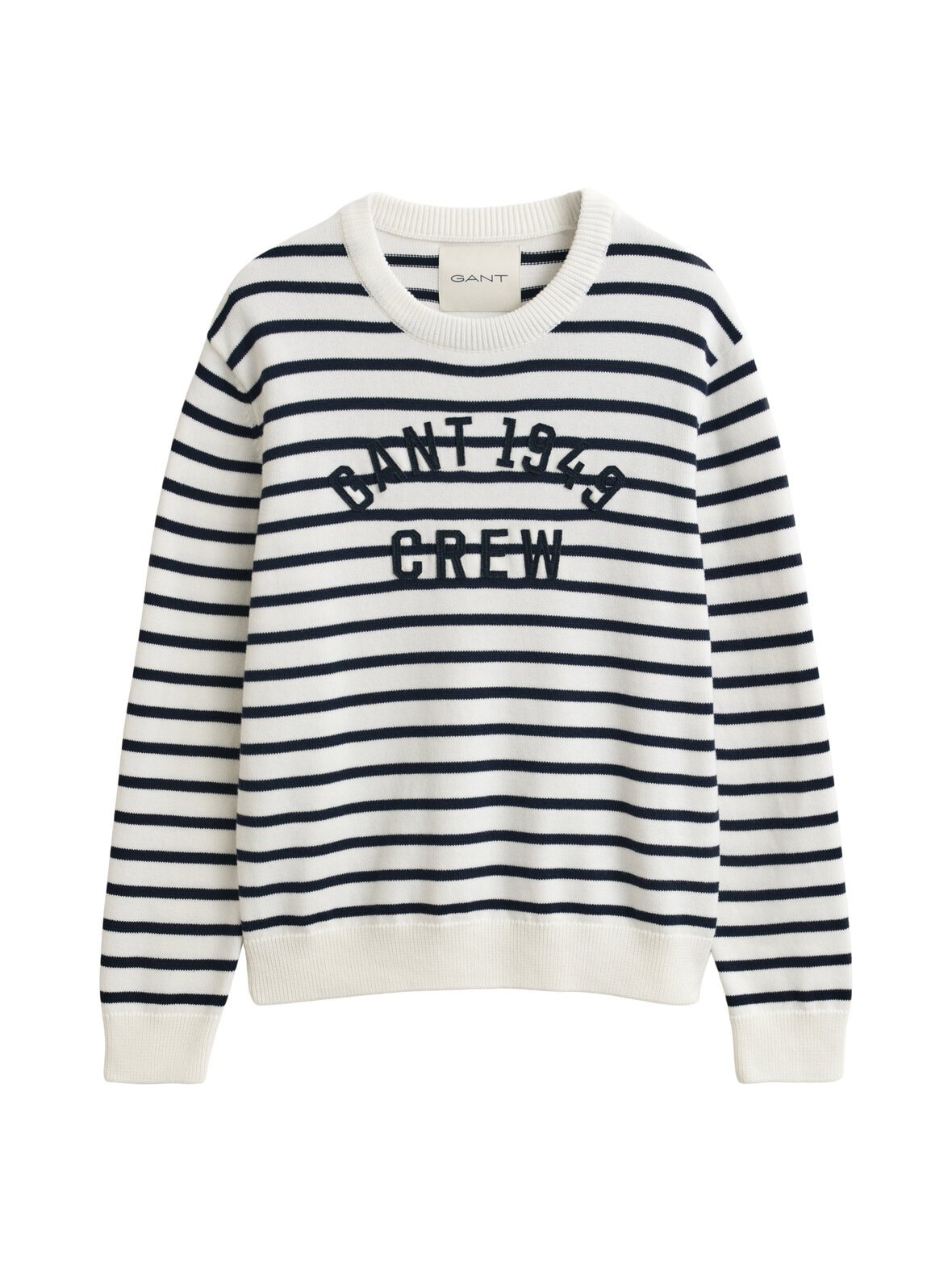 Breton stripe graphic c-neck -neule