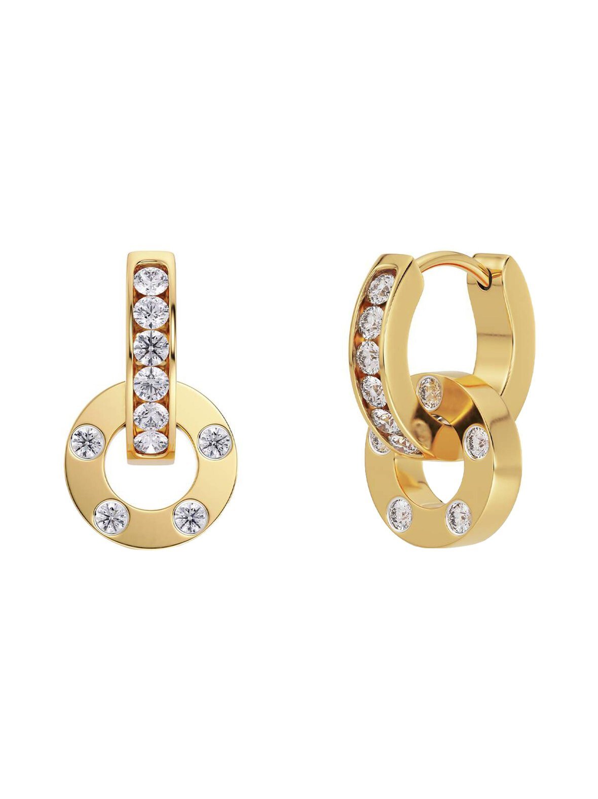 Ida orbit earrings gold -korvakorut