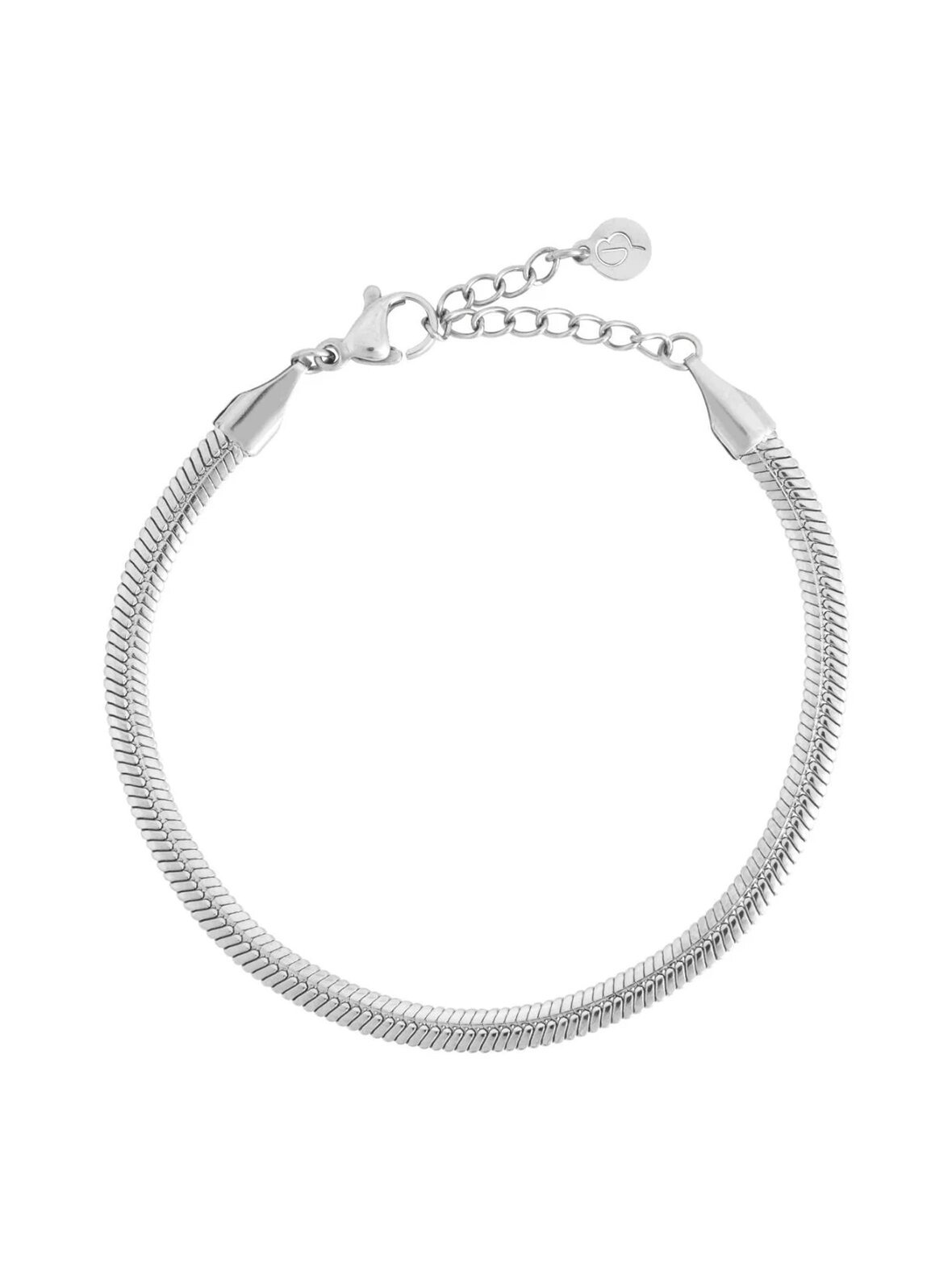 Herringbone bracelet steel -rannekoru
