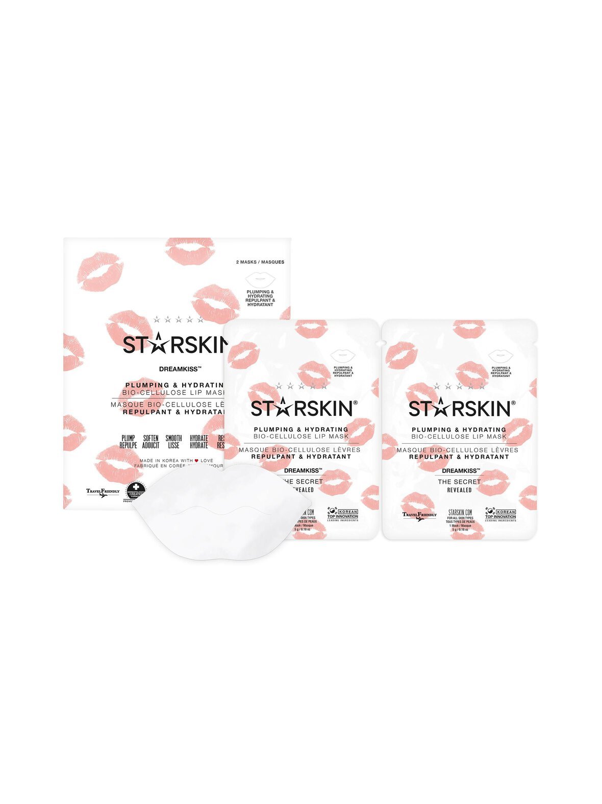 Dreamkiss™ plumping and hydrating bio-cellulose lip mask -huulinaamio