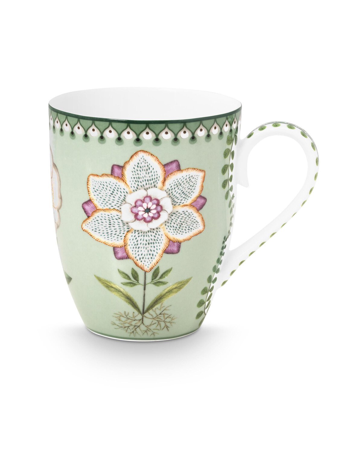 Large lily & lotus -posliinimuki 350 ml