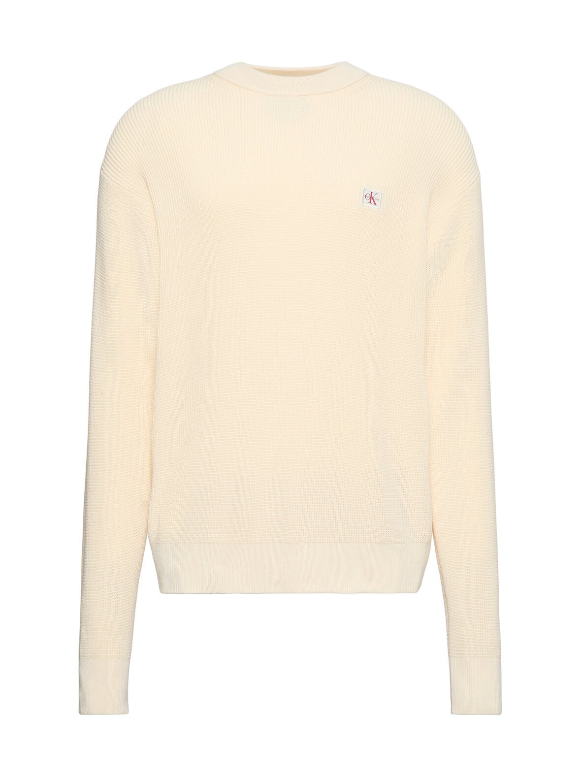 Ez cotton waffle crewneck -neule