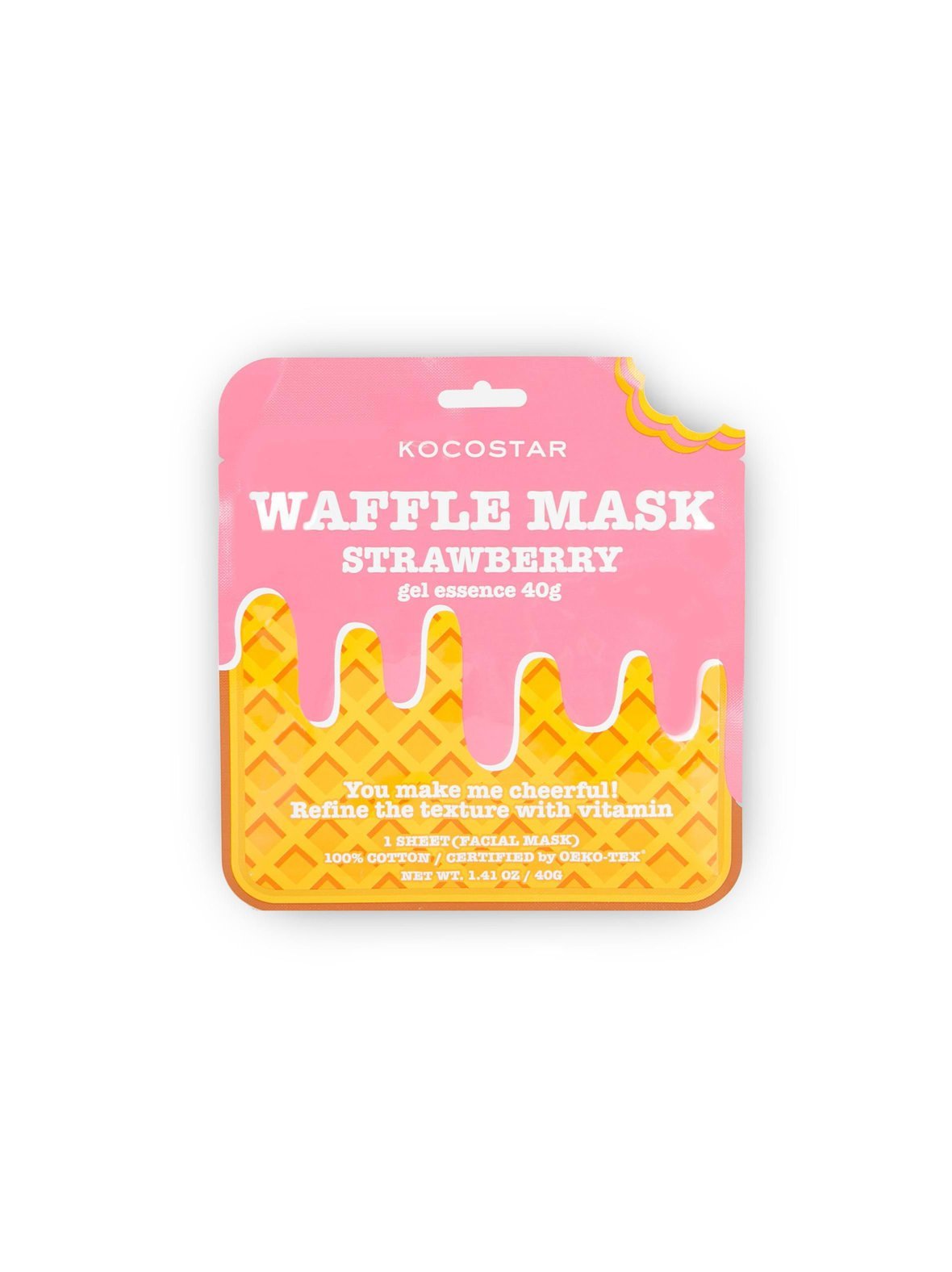 Waffle mask strawberry -kangasnaamio
