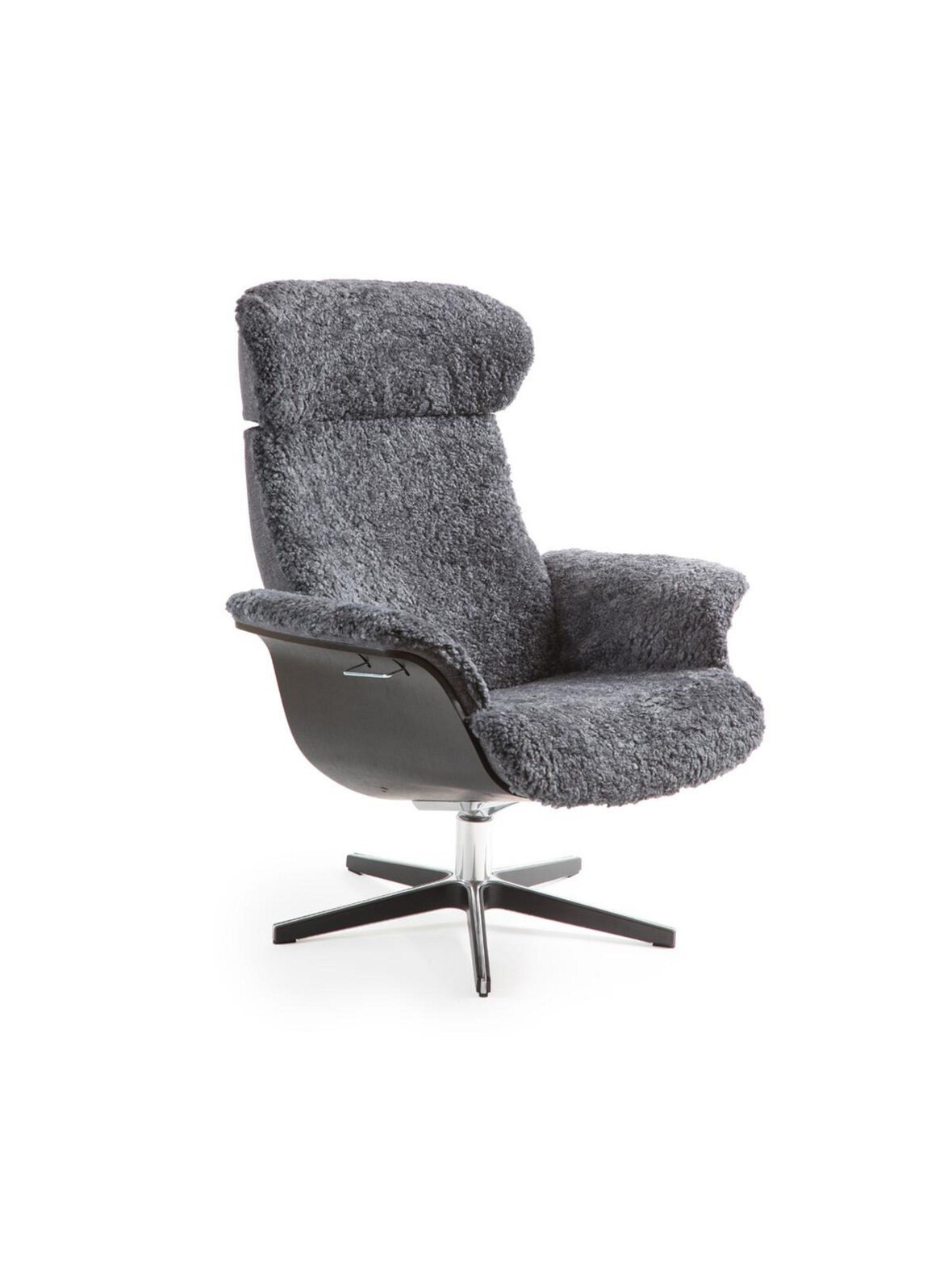 Timeout-nojatuoli lampaannahka charcoal/musta
