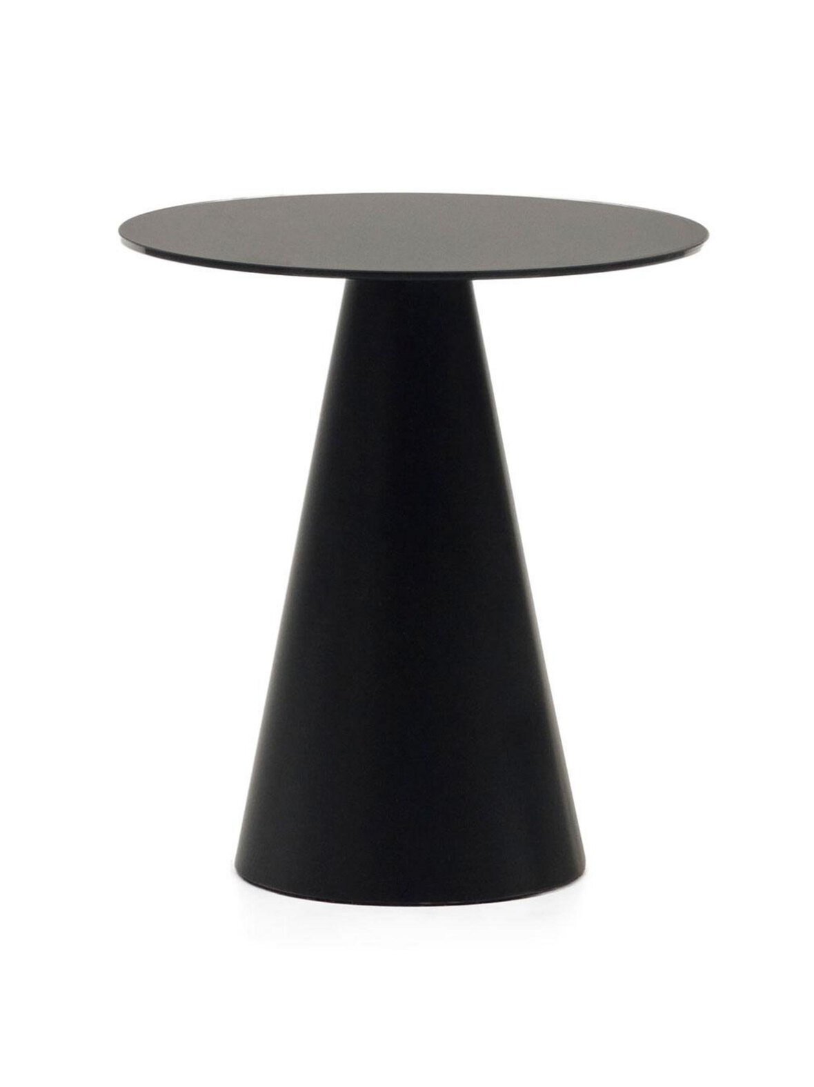 Wilshire-sivupöytä lasi/musta ⌀ 50 cm