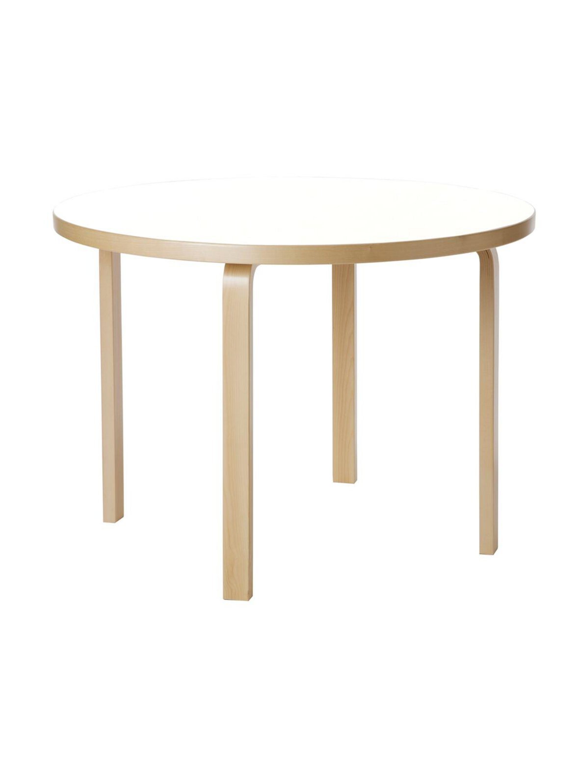 Pöytä 90a valkoinen laminaatti ø 100 cm