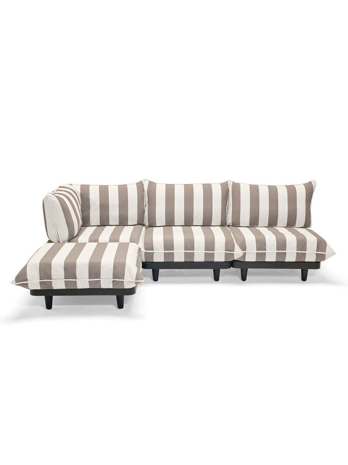 Paletti-ulkosohvasetti stripe cacao large / vasen