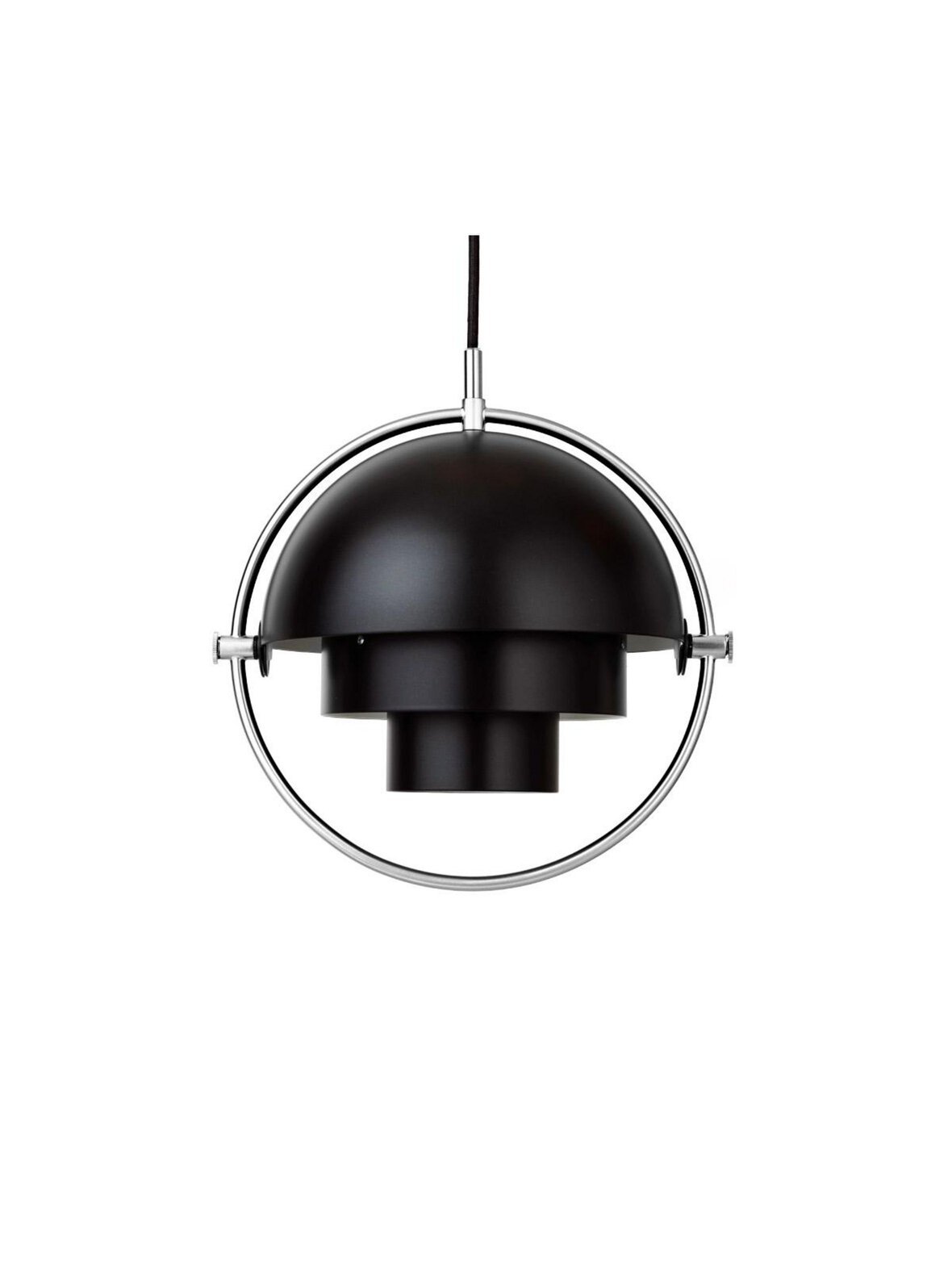 Multi-lite-riippuvalaisin kromi/musta ø 25,5 cm