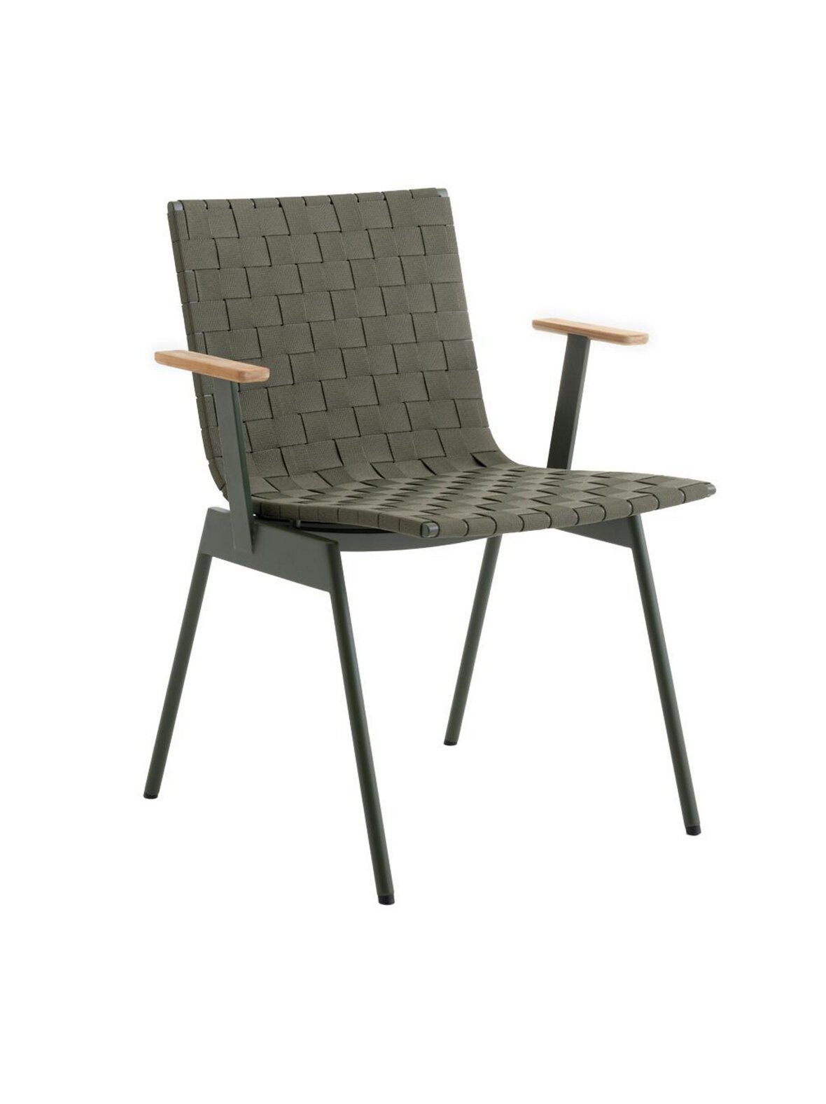 Ville av34 -tuoli käsinojilla bronze green / tiikki