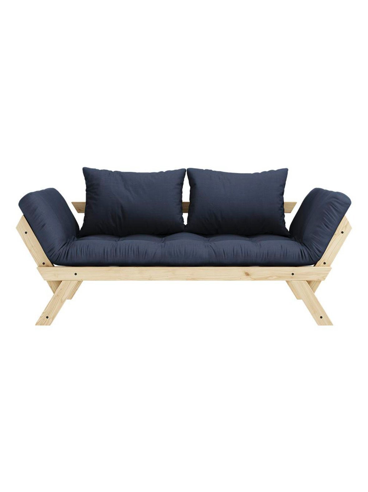 Bebop-futonsohva navy / mänty l 180 cm