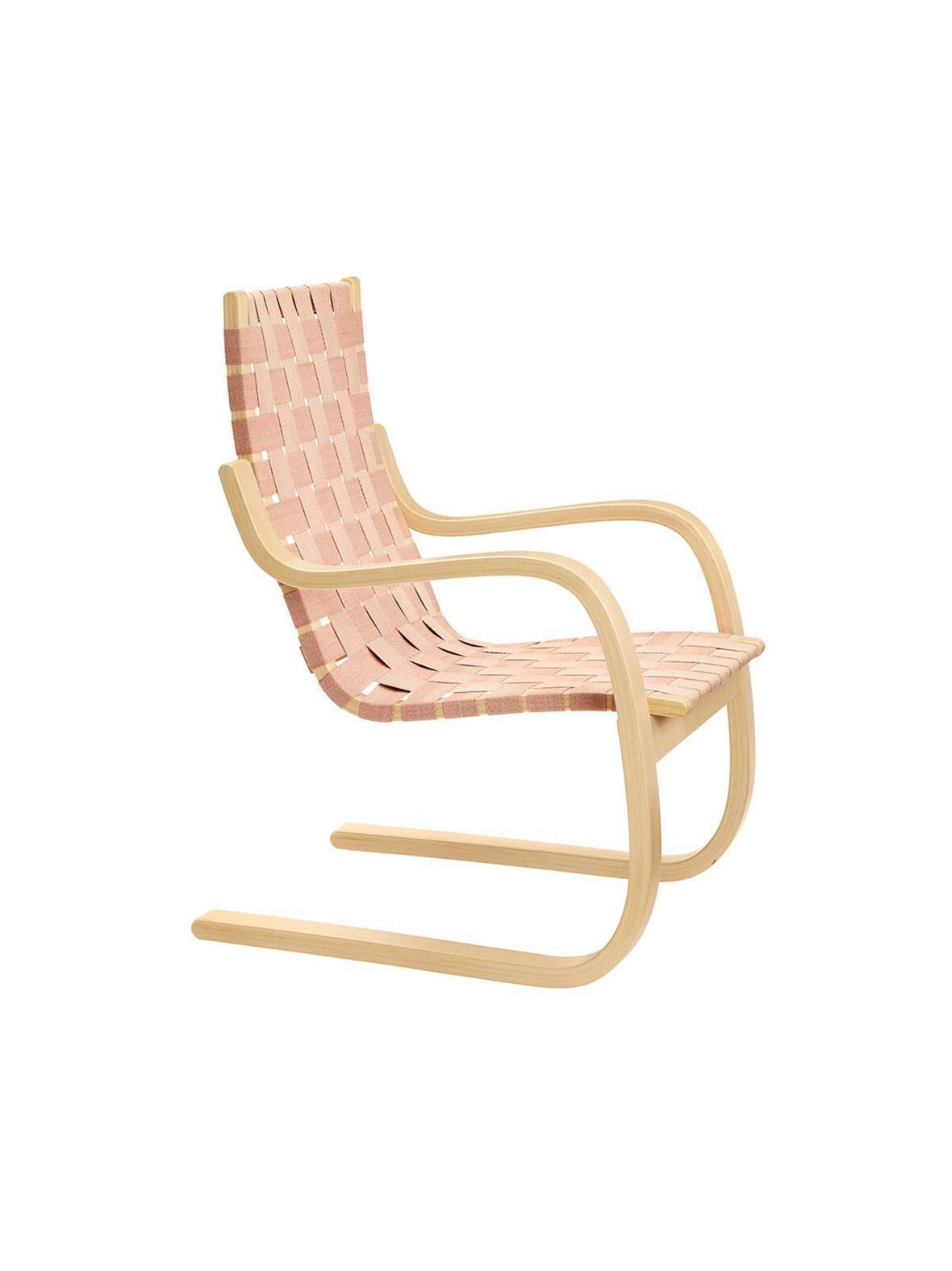 Nojatuoli 406 luonnonvärinen/punainen satulavyö k 87 cm