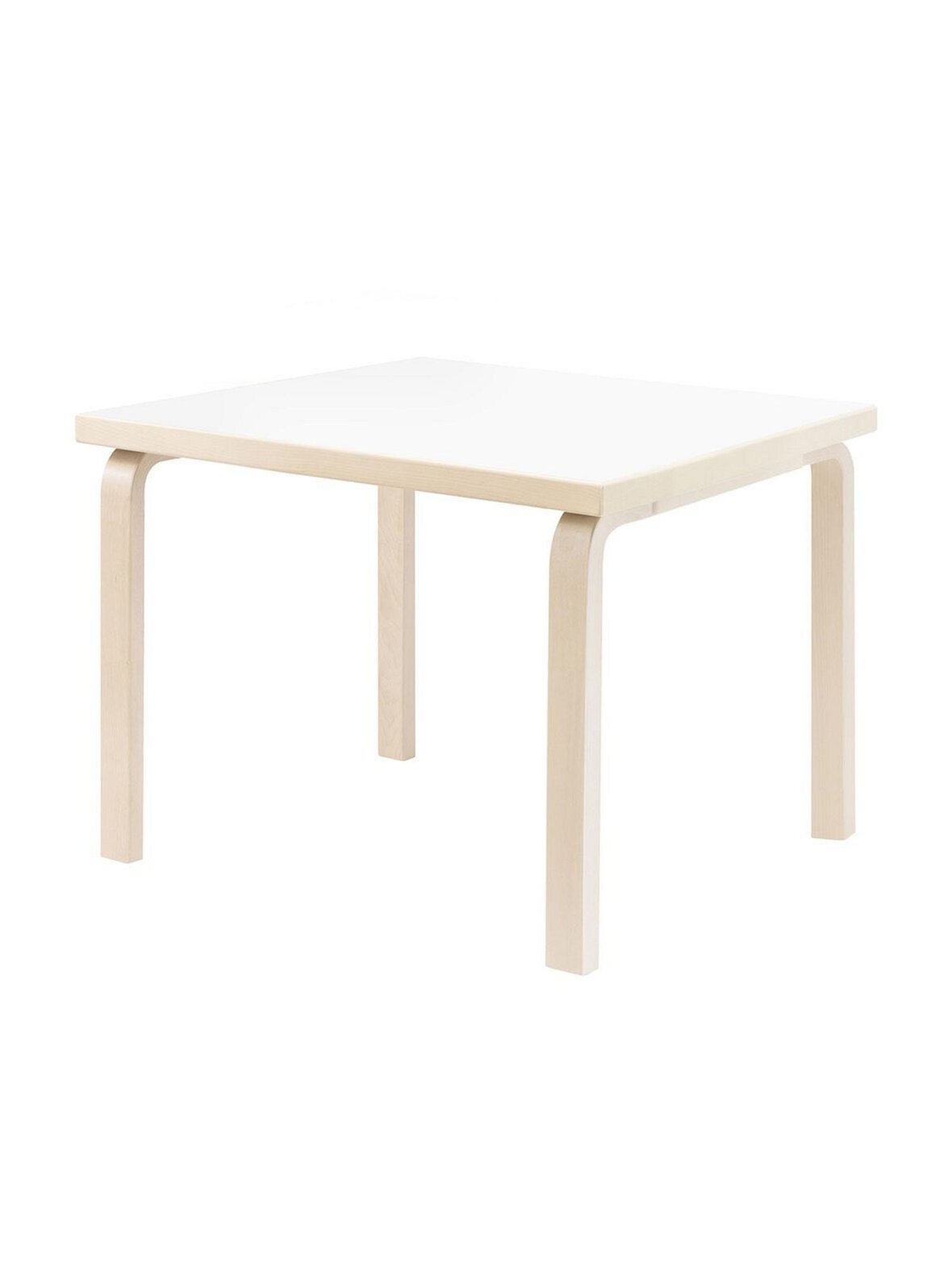 Pöytä 81c koivu/valkoinen laminaatti 75 x 75 cm