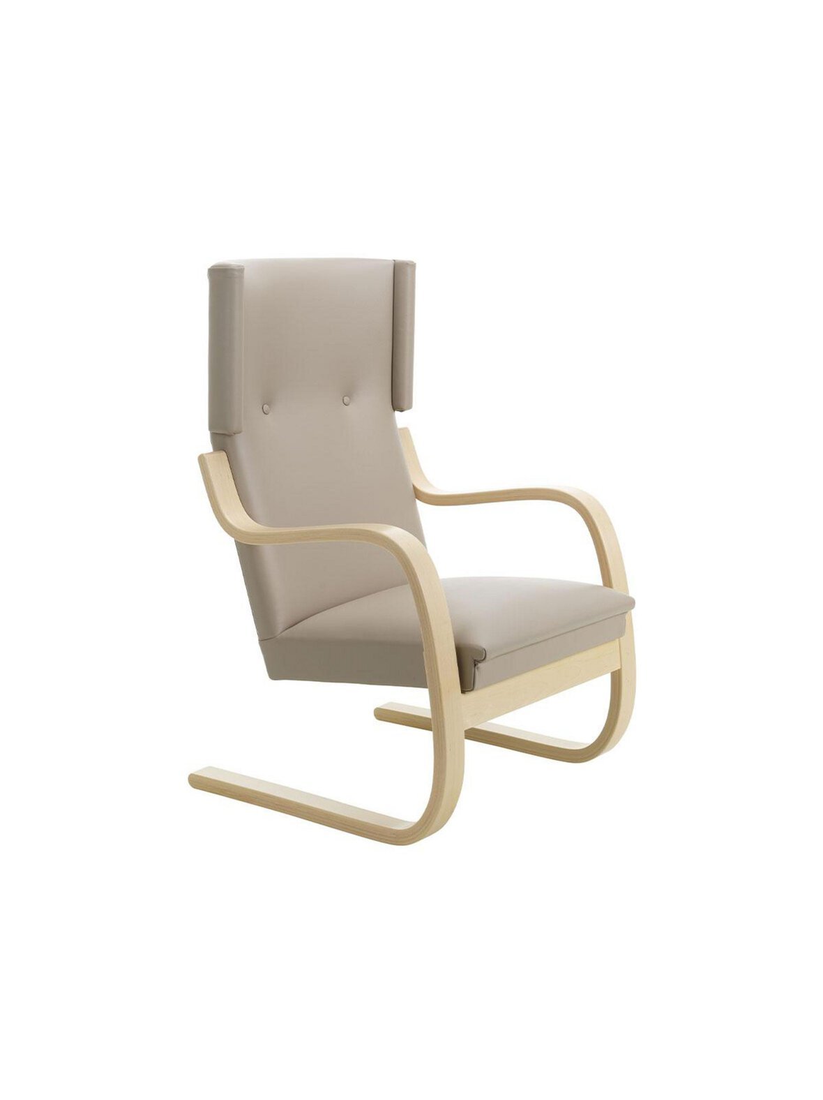 Nojatuoli 401 koivu/prestige-nahka beige