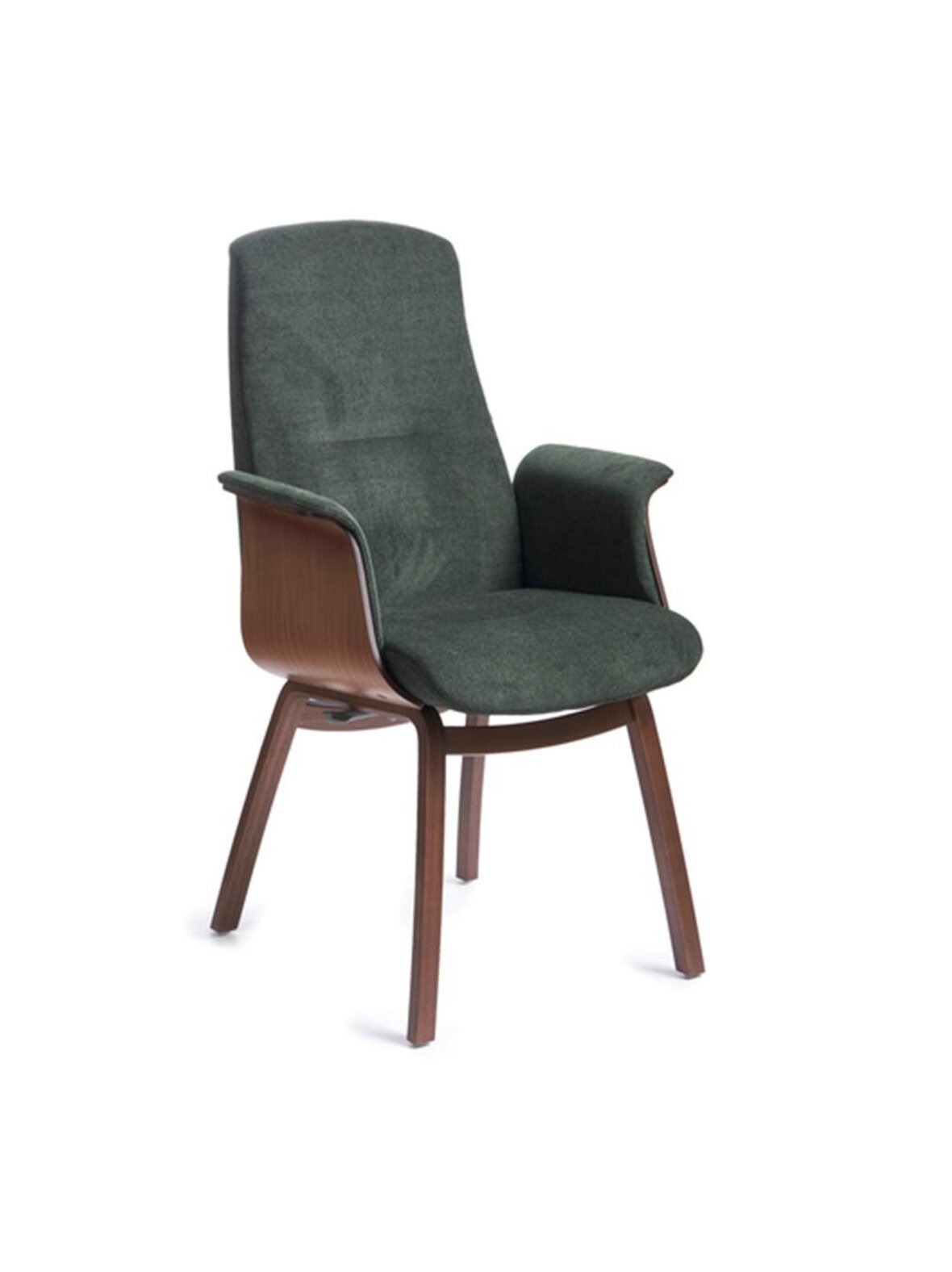 Freetime-tuoli velvety-kangas green/pähkinä