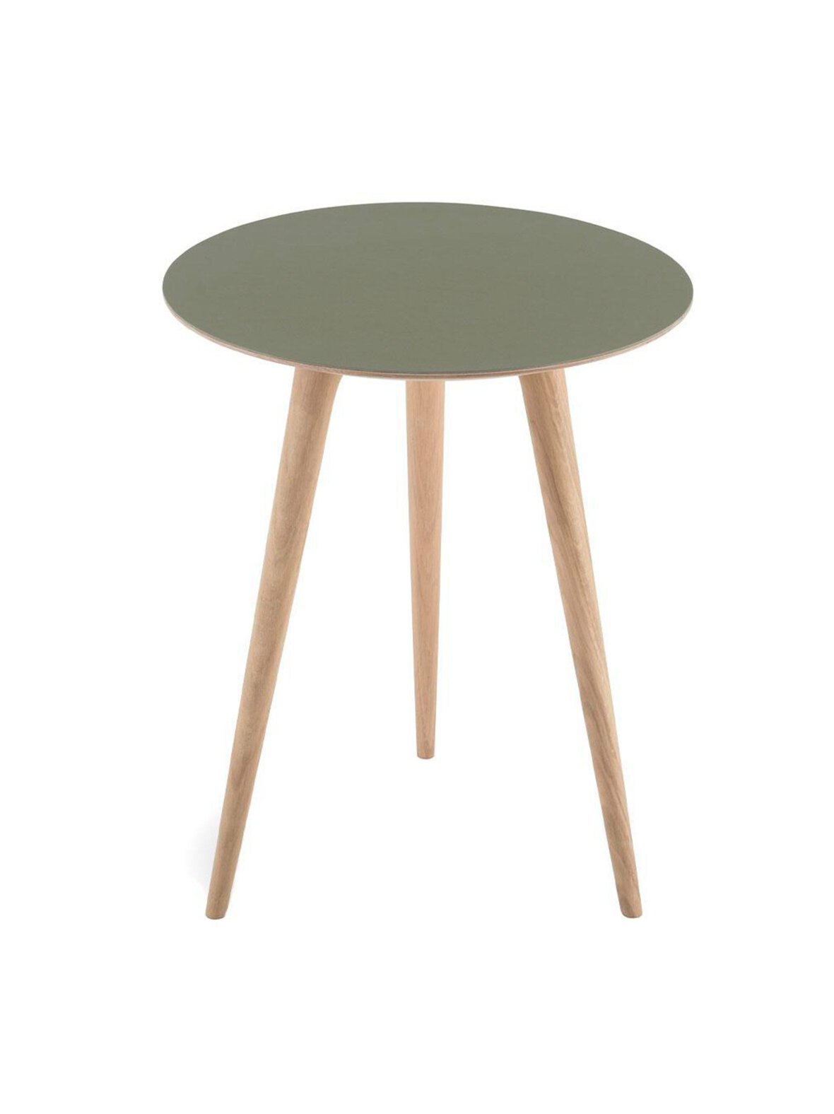 Arp-sohvapöytä valkovahattu tammi/vihreä ⌀ 45 cm