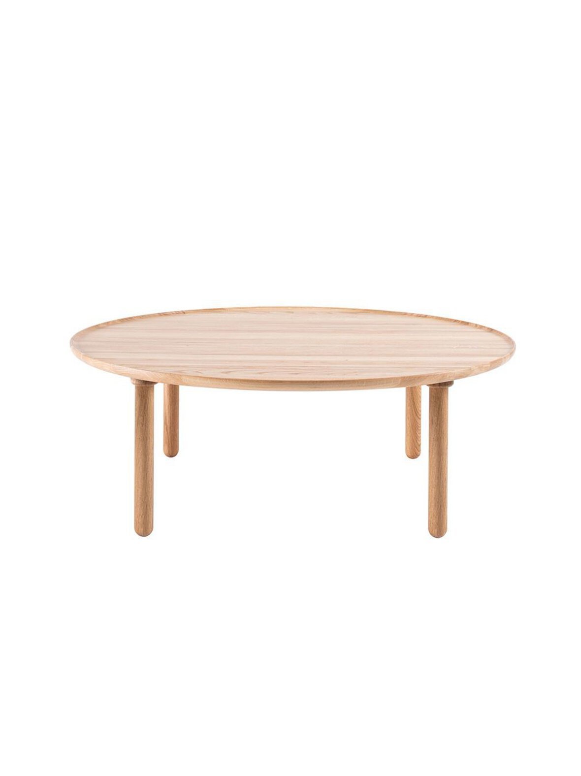 Mu-sohvapöytä valkoöljytty tammi ⌀ 100 cm