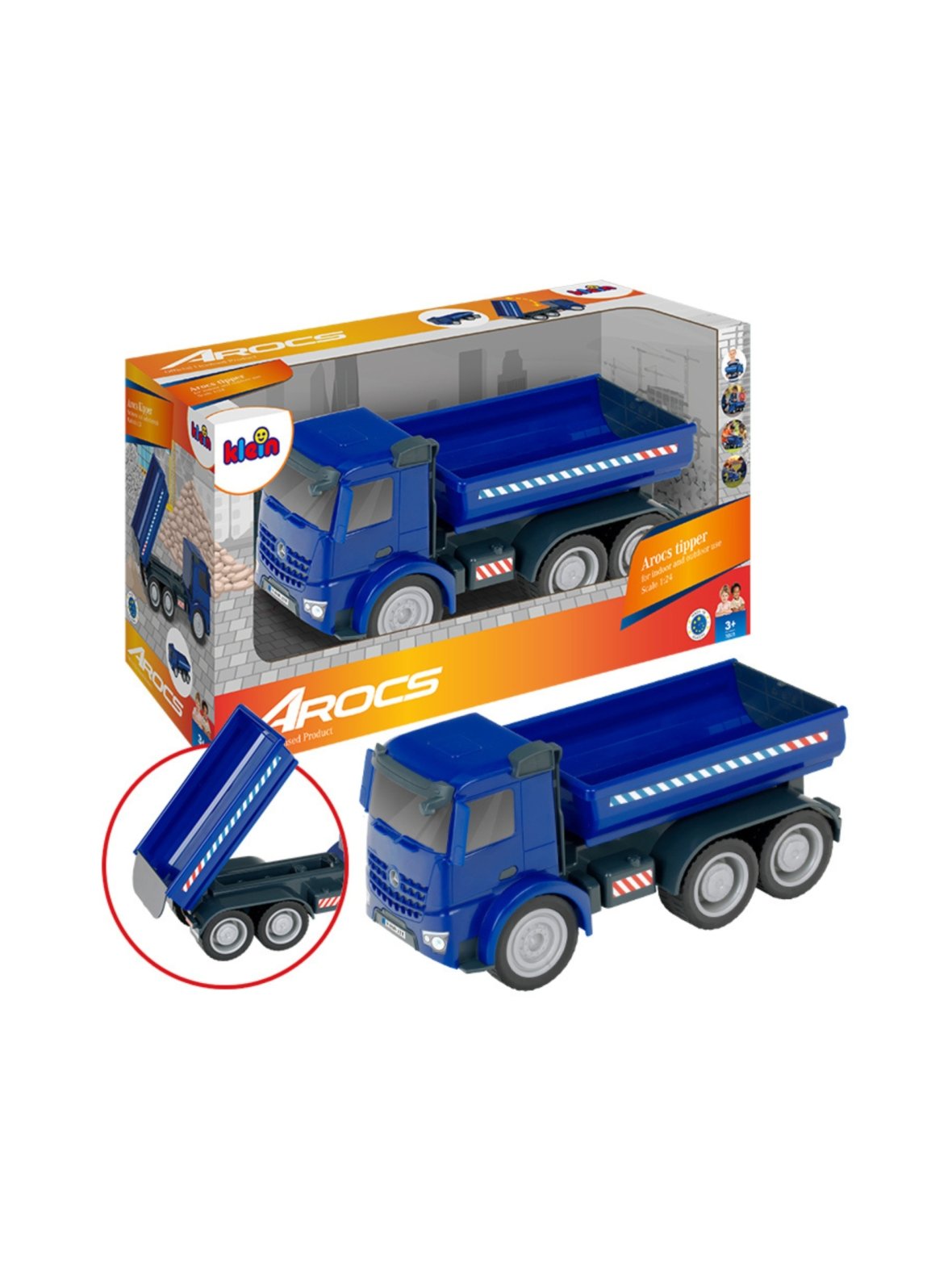 Klein mercedes-benz arocs kippiauto, 1:24
