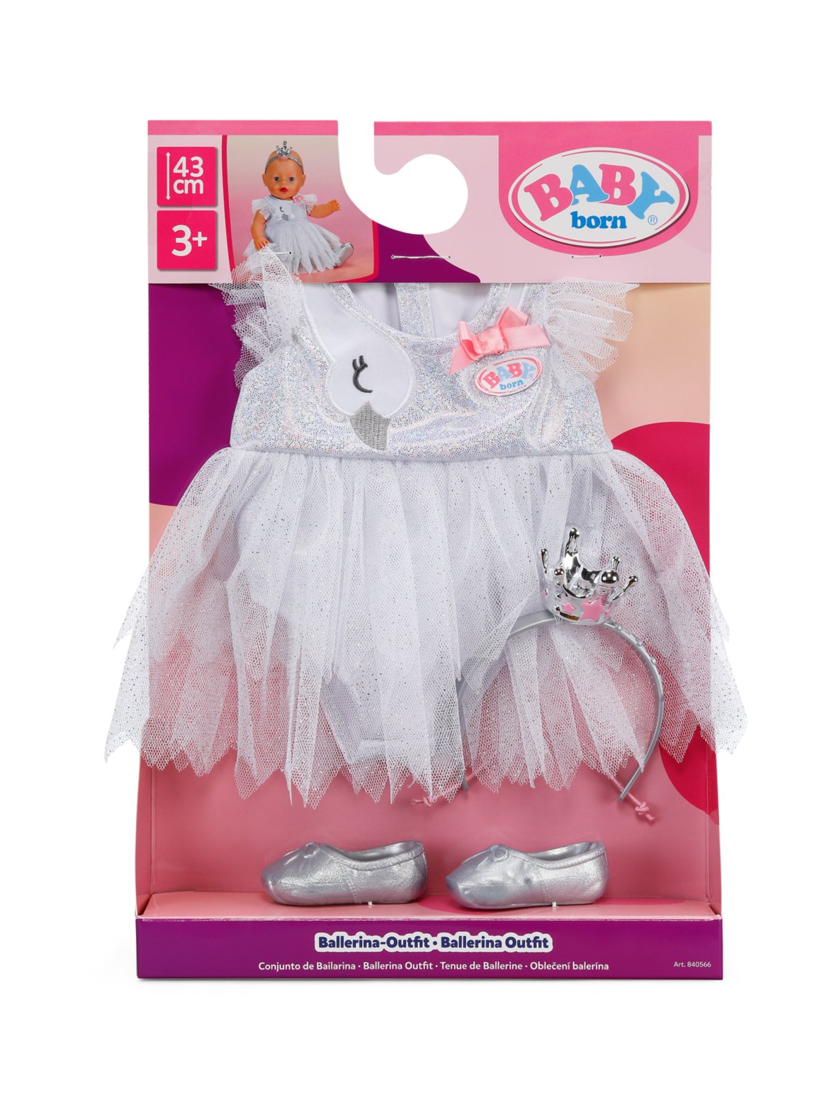 Baby born ballerina-asu, 43 cm