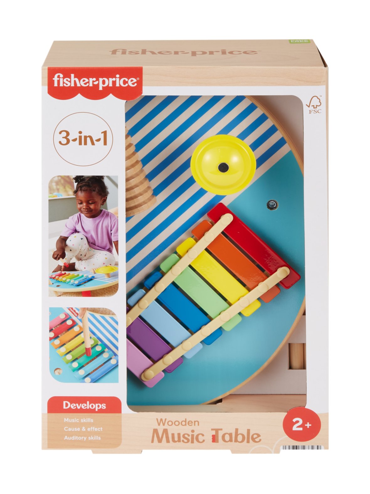Fisher-price puinen musiikkipöytä