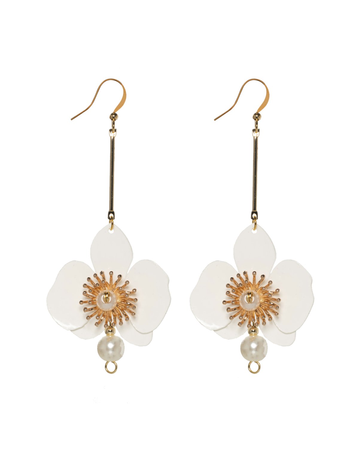 Valkoiset butterfly orchid pearl korvakorut