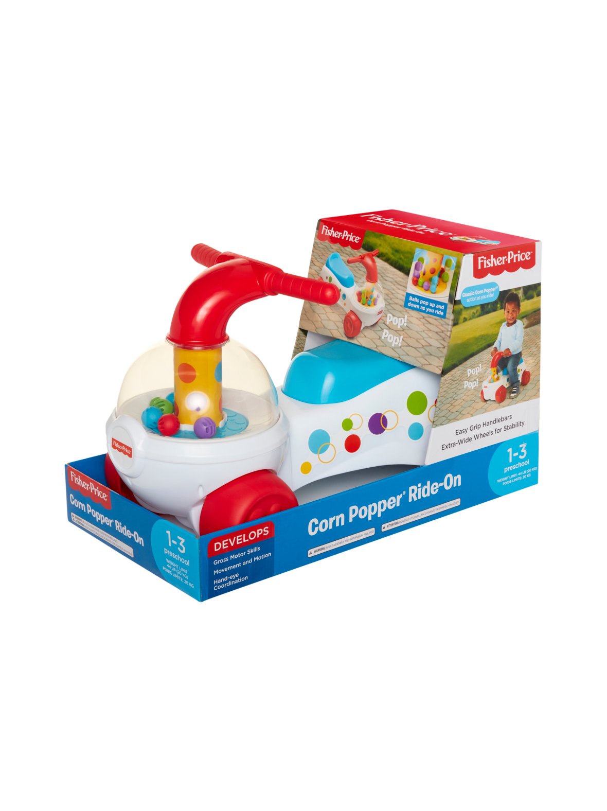 Fisher-price corn popper- potkuauto