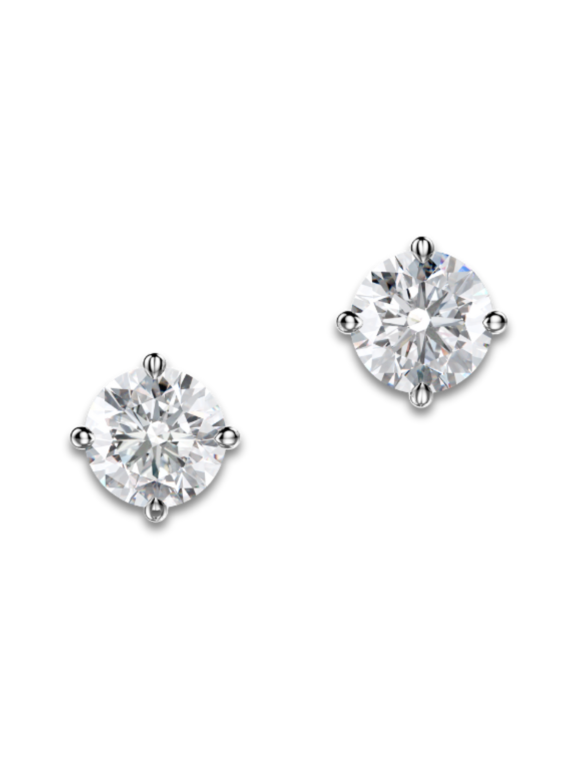 Moon n back korvakorut nappi 2x0.10-1.00ct briljantti platina