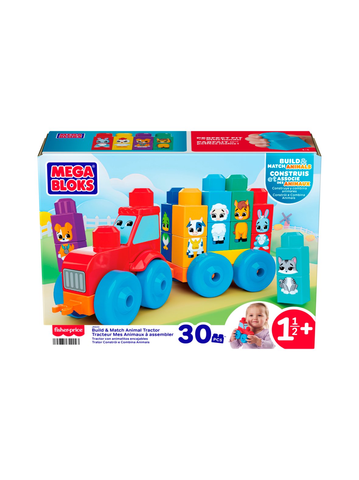 Mega bloks build & match eläintraktori