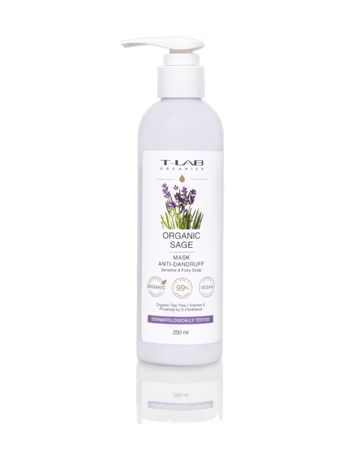 Organic sage anti-dandruff mask -hoitonaamio kuiville hiuksille ja hilseilevälle hiuspohjalle 250ml