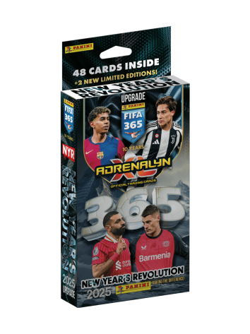 Panini fifa 365 adrenxl 2025 keräilykortit ny revolution upgrade deck