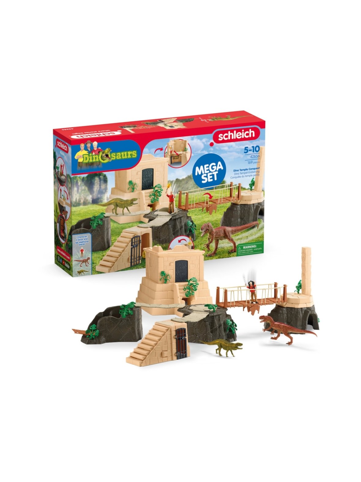 Schleich dinosaurs dinotemppelin valloitus, megasetti