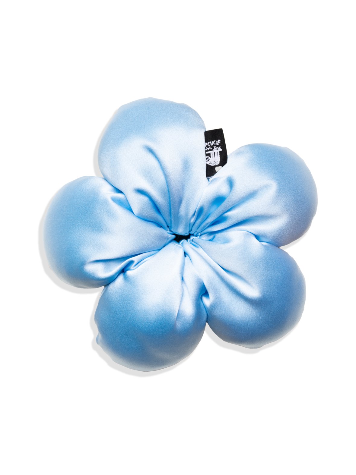 Flower silk scrunchie -hiusdonitsi - vaaleansininen