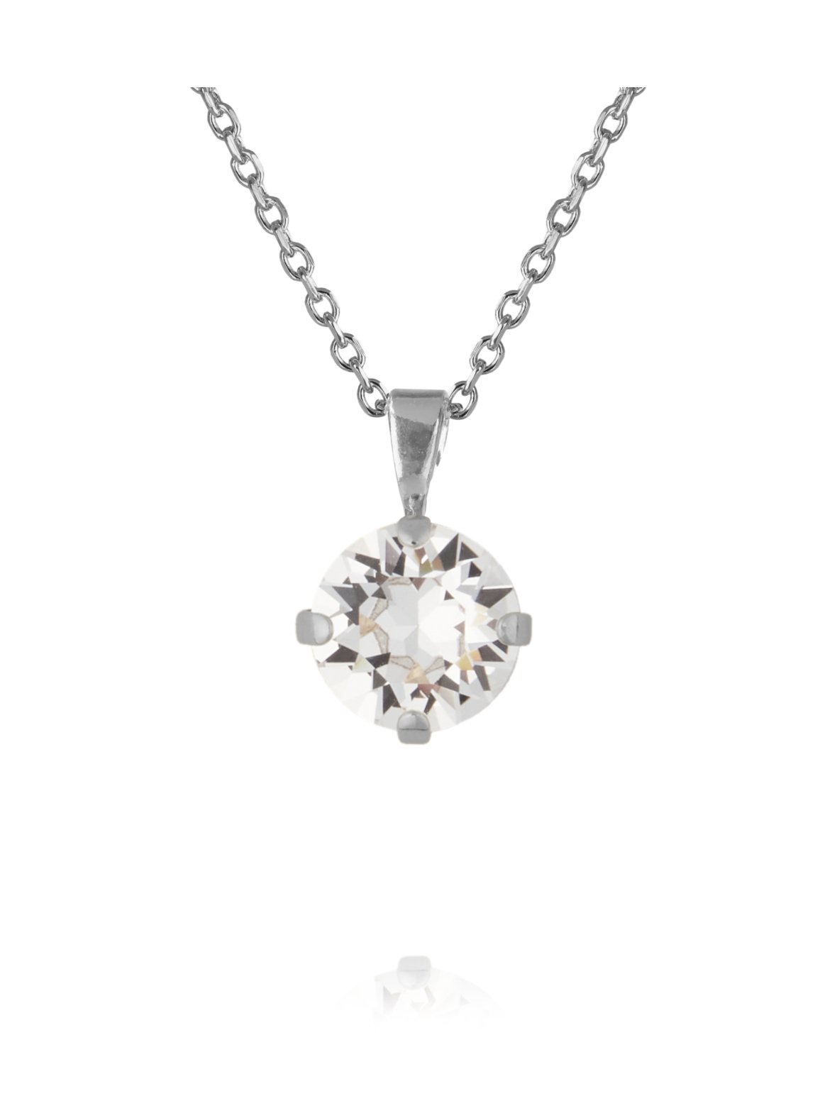 Classic petite necklace rhodium