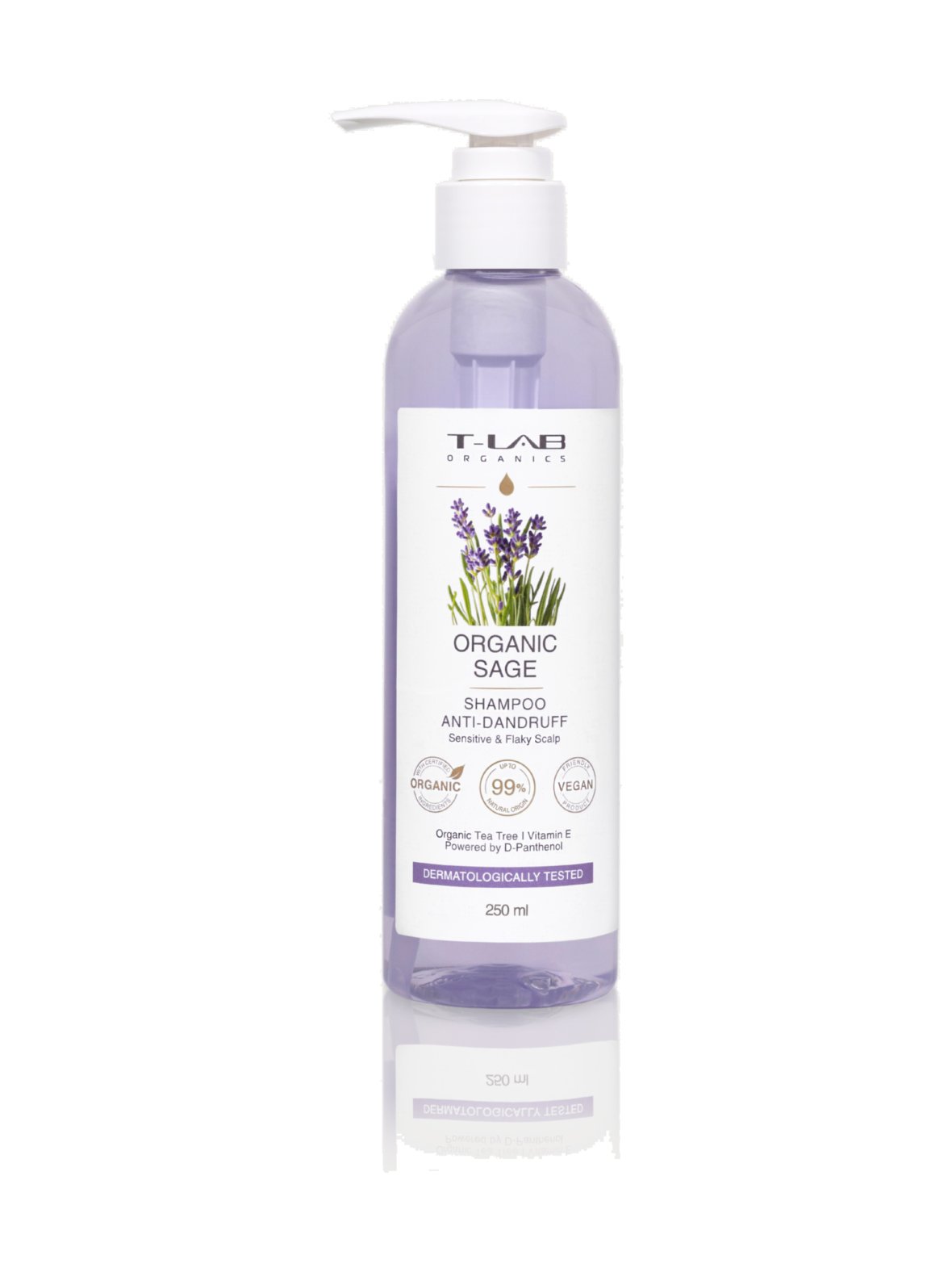 Organic sage anti-dandruff shampoo -shampoo herkälle ja hilseilevälle hiuspohjalle 250ml