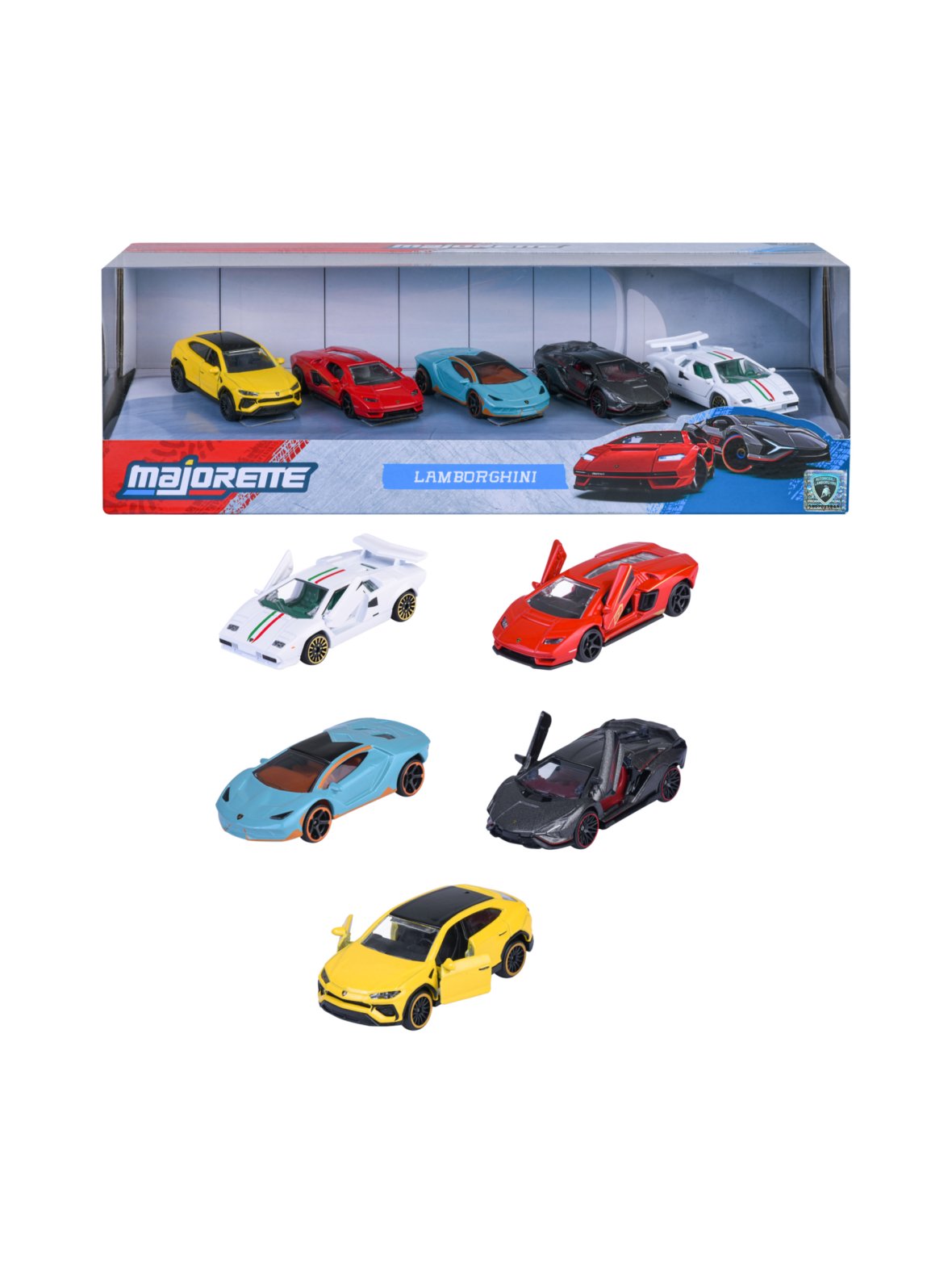 Dickie toys lamborghini 5-osainen lahjasetti, mittakaava 1:64