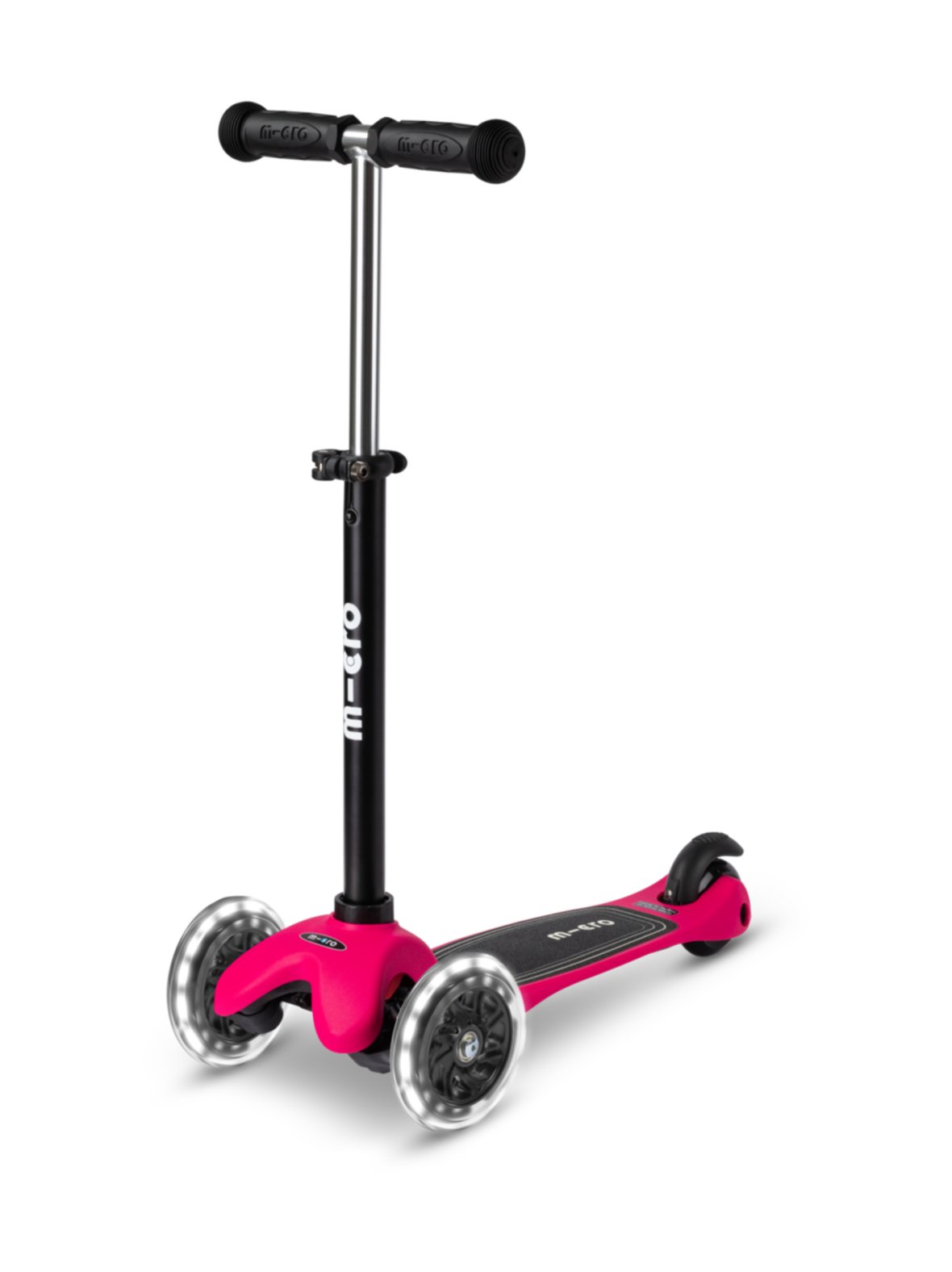 Micro potkulauta mini deluxe lite led-valoilla, punainen